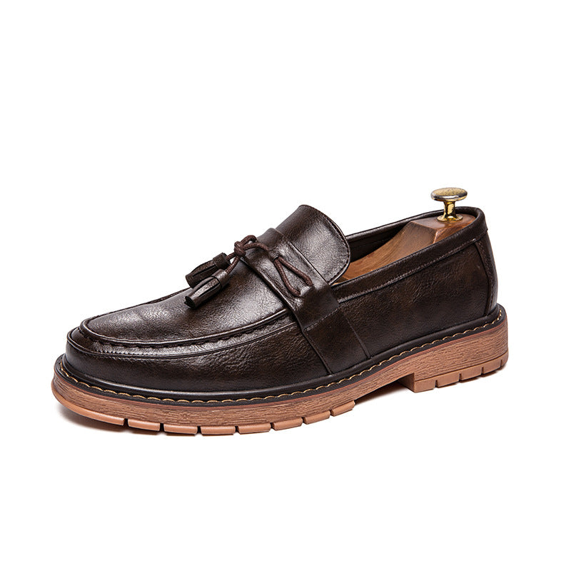 Cool Classic Travel British Retro Small Leather Shoes