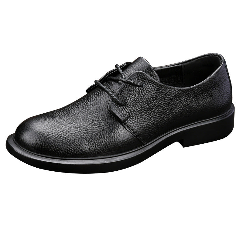 Men's British Style Breathable Top Layer Cowhide Comfortable Soft Men's Casual Leather Shoes