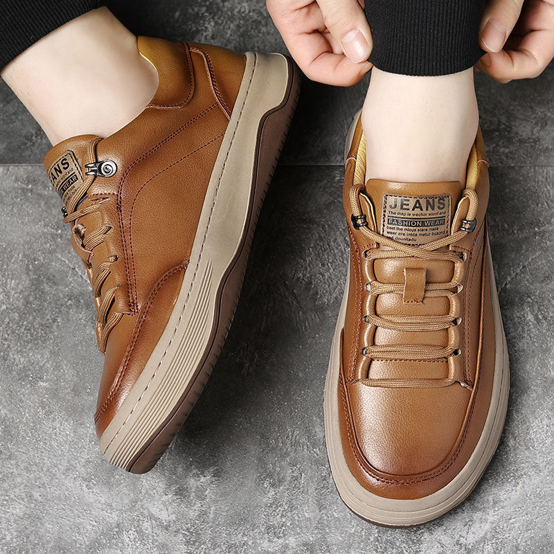 Men's Fashionable Autumn Genuine Sports Board Head Sneakers