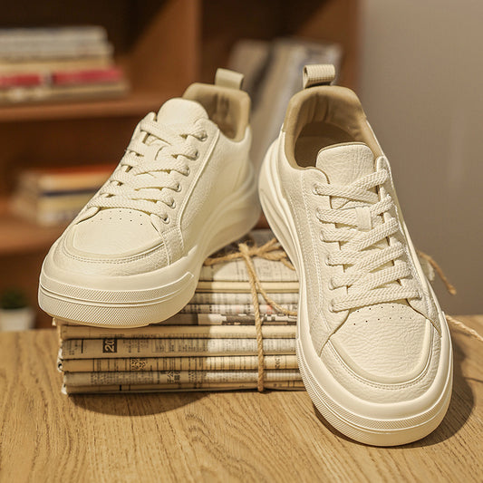 Men's Spring White Fashion Trendy Youth Board Sneakers
