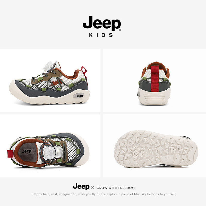 Children's Jeep Boy Breathable Summer Soft Bottom Kid's Sneakers