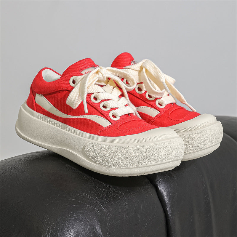 Drink Fashion Big Head Crooked Platform Versatile Bread Casual Shoes