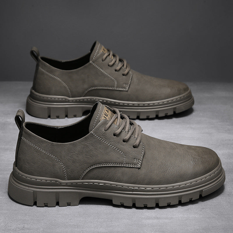 Men's British Style Tide Versatile Retro Men's Casual Leather Shoes