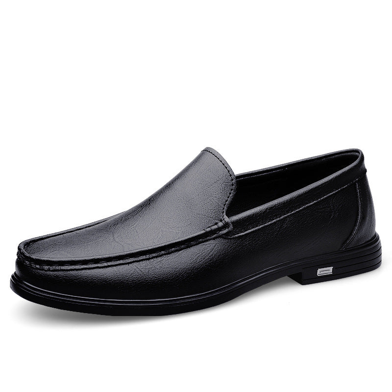 Men's Cowhide British White Business Formal Wear Casual Shoes