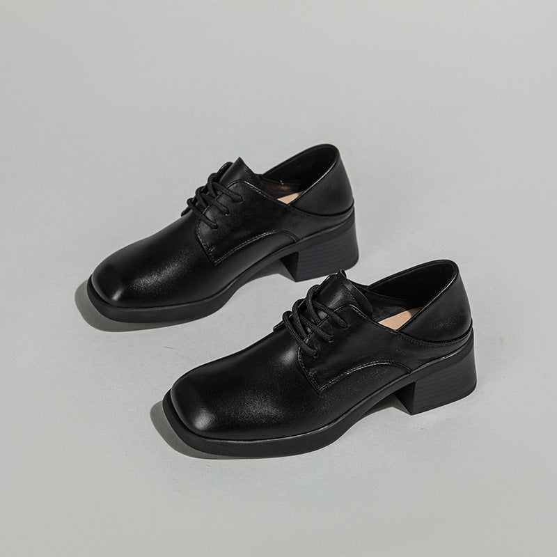 Spring British Style Chunky Deep Mouth Loafers