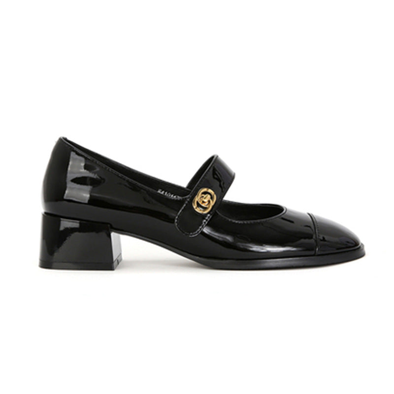 Su Christmas Prelude Classic Style Buckled Women's Shoes