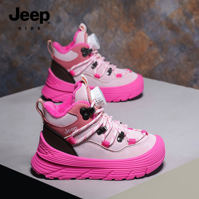 Children's Comfortable Boys Thermal Hiking Suede Kid's Sneakers
