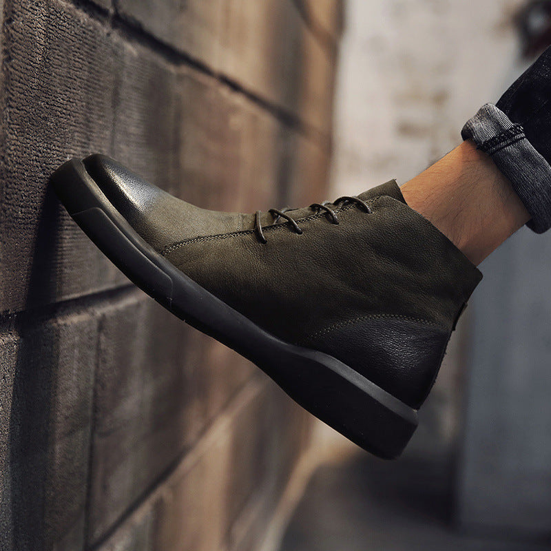 Men's British Style Martin Genuine Korean Ankle Casual Shoes