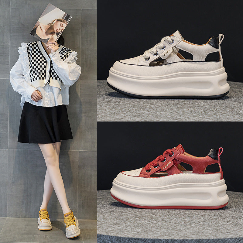 Women's Genuine Summer Platform Height Increasing Insole Casual Shoes