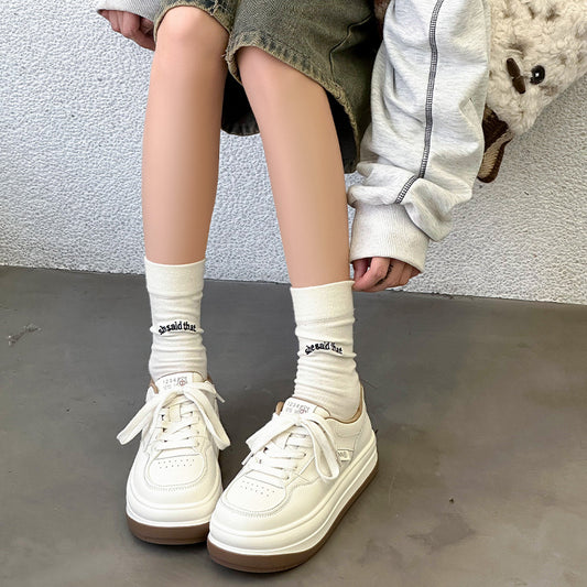 Women's Super Light Soft Bottom White Autumn Casual Shoes