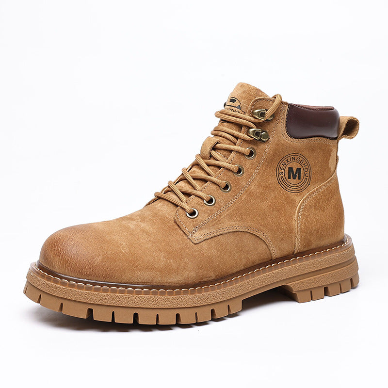 Men's Pigskin Martin High Top British Style Boots