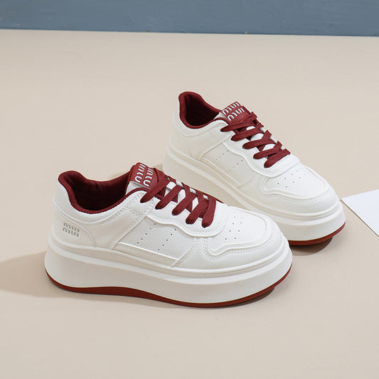 White Korean Style Female Raise The Casual Shoes