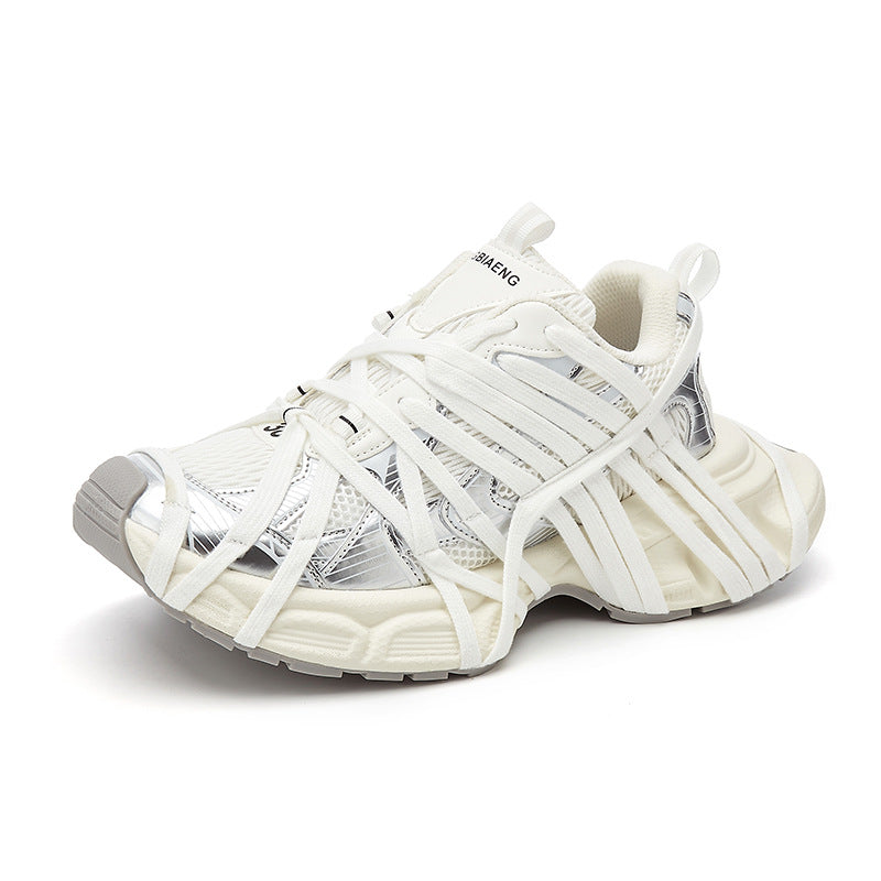 Women's & Men's Dad Platform Mesh Elevator Breathable Fried Sneakers