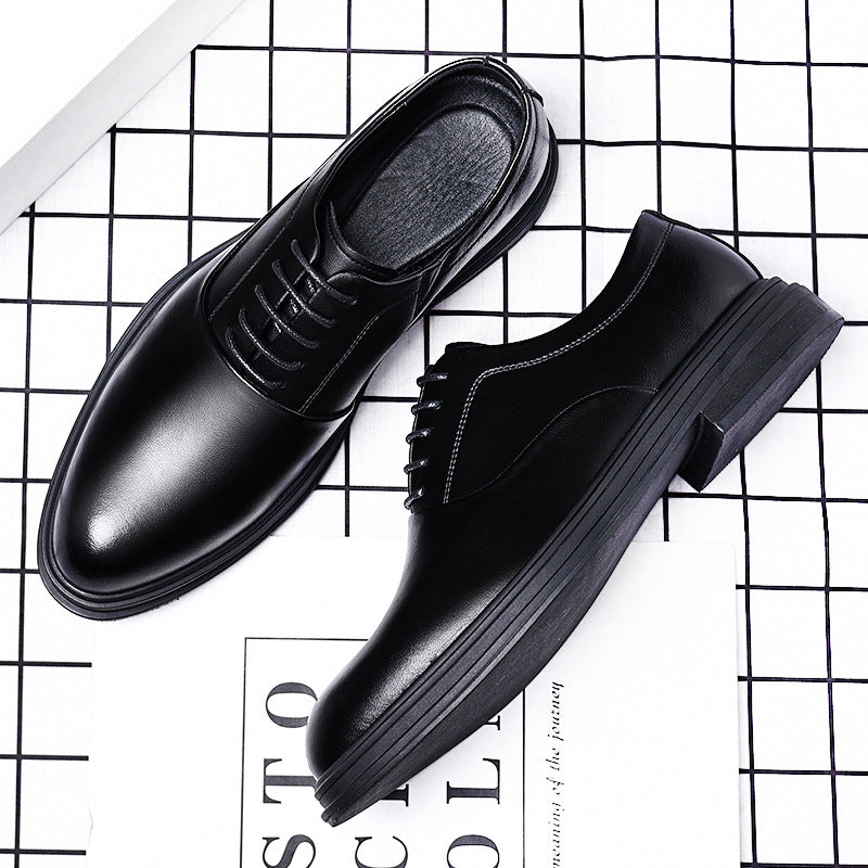 Men's Formal British Korean Style Pointed Bridegroom Leather Shoes