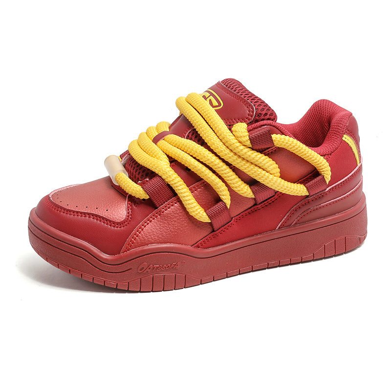 Skateboard White Bread Retro Couple Versatile Sneakers