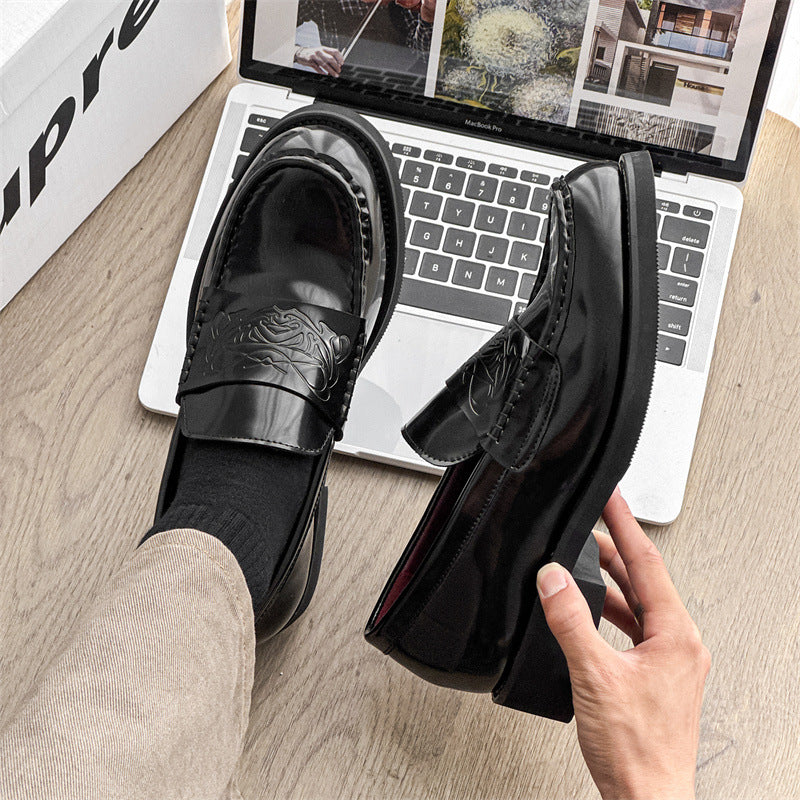 Women's & Men's Retro Slip-on Peas Lazy Wild Couple Leather Shoes