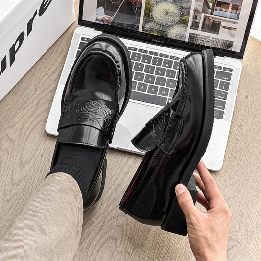 Women's & Men's Retro Slip-on Peas Lazy Wild Couple Leather Shoes