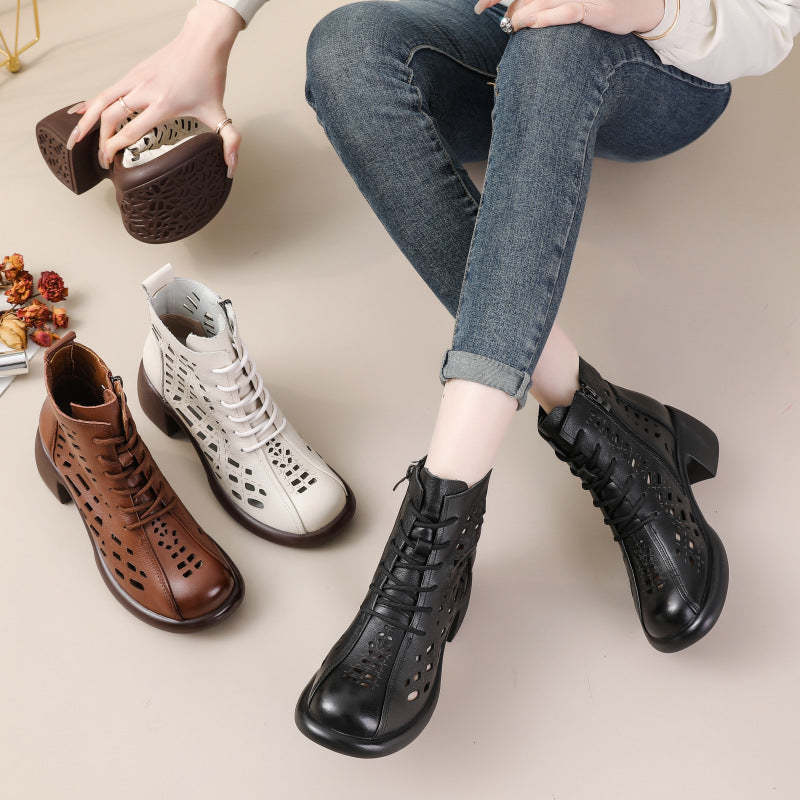 Women's Style Chunky Ankle Soft Bottom Wild Heels