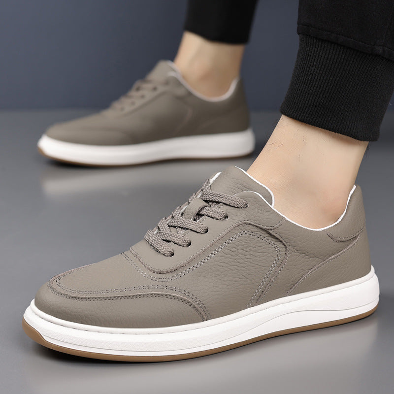 Men's First Layer Cowhide Genuine Breathable Section Casual Shoes
