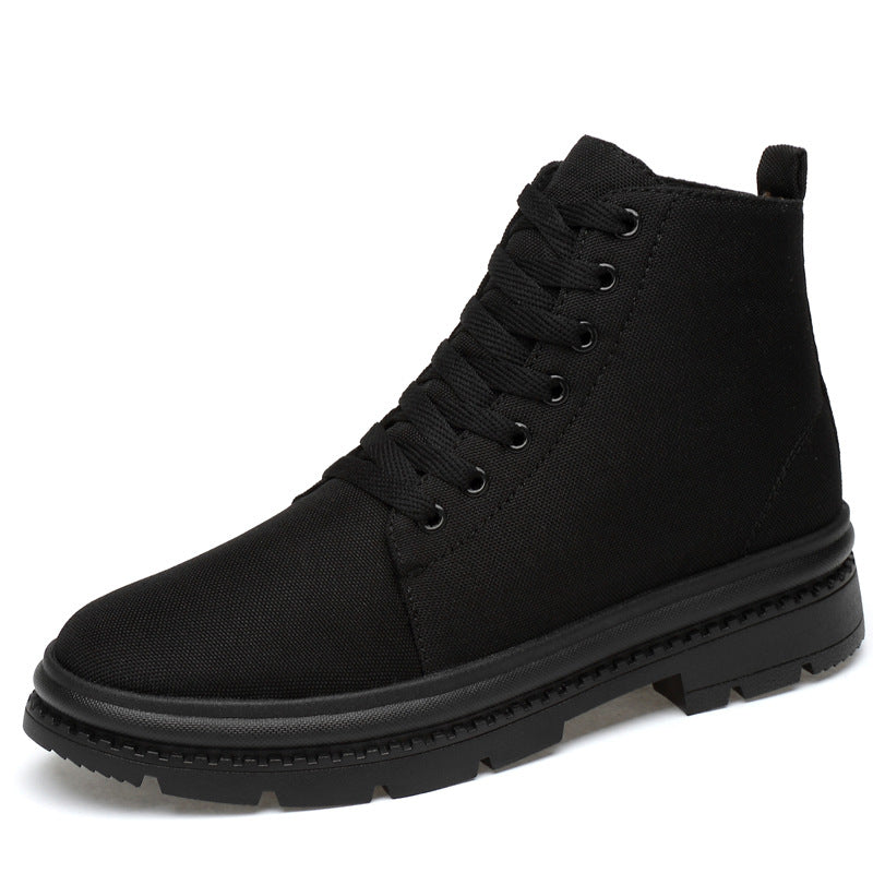 Men's Height Increasing Insole Korean Cotton Elevator Canvas Shoes