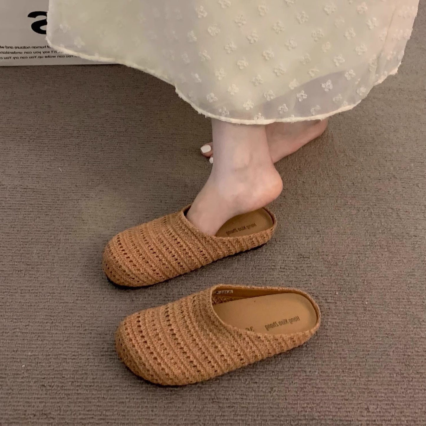 Women's Bottom Bohemian Outdoor Vacation Slip-on Toe Cap Slippers