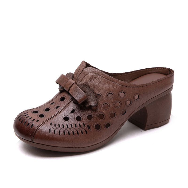 Women's & Men's Retro Small Closed Toe Outdoor Comfortable Heels