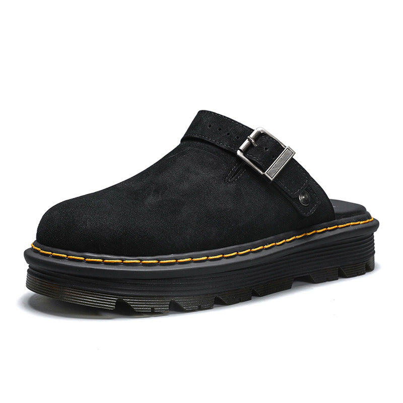 Women's & Men's Slip-on Suede Toe Cap Mules Fashion Sandals