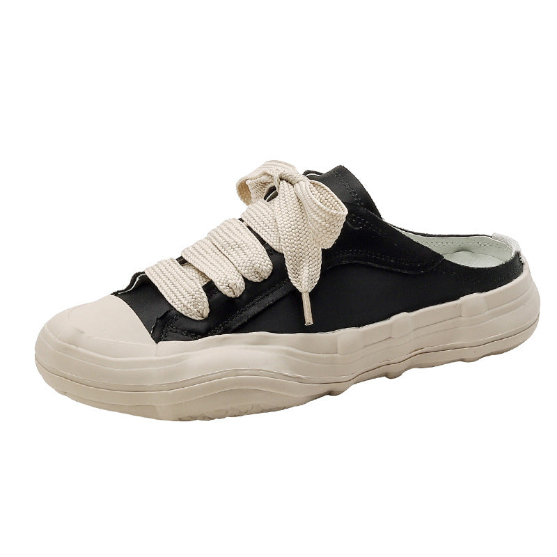 Women's Summer Round Toe Dissoed Half Sports Canvas Shoes