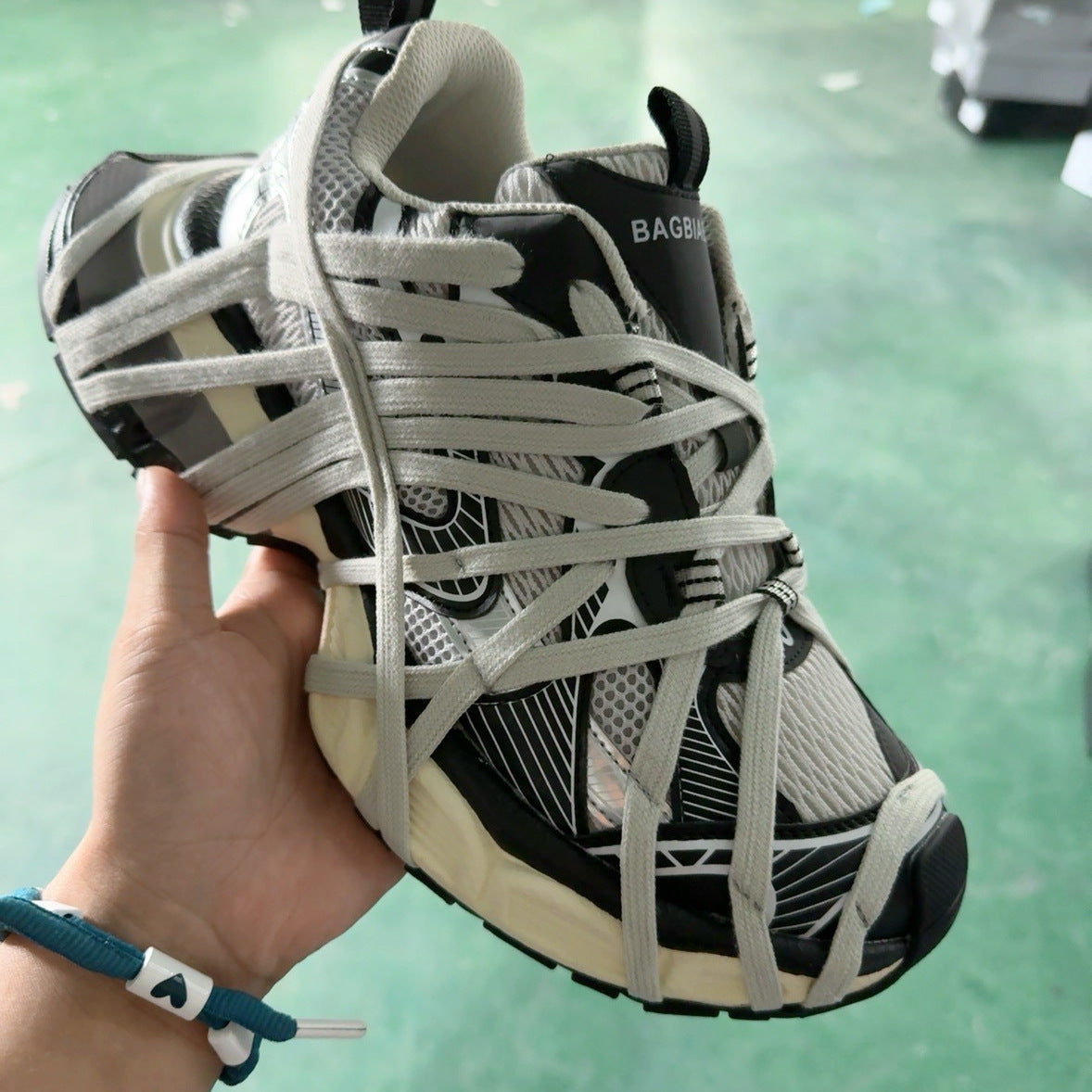 Dirty Thick Bottom Heightened Dad Strap Sneakers