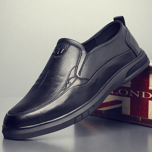 Men's Style Formal Wear Business British Flat Leather Shoes