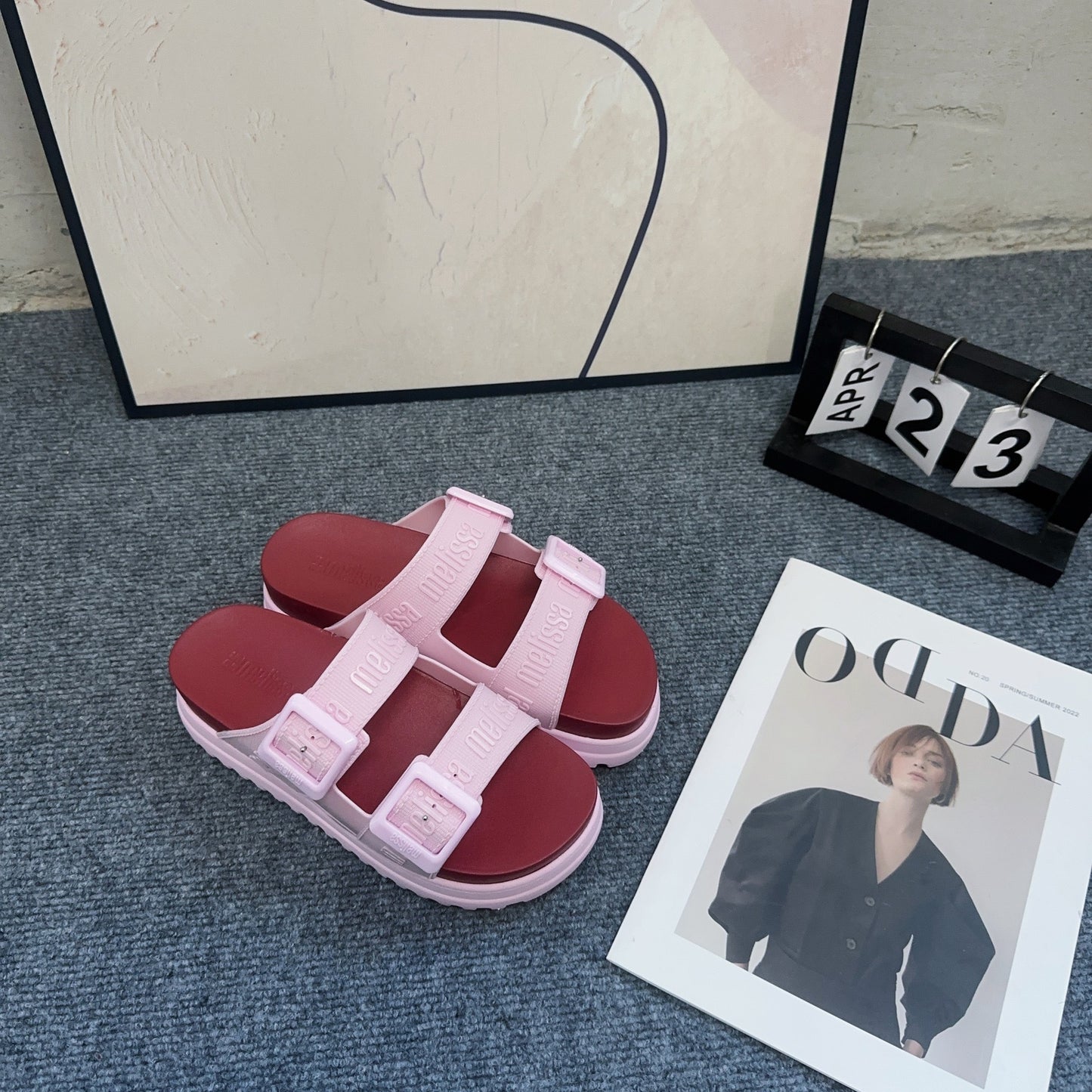 Summer Plum Sha Muffin High Letter Outdoor Thick Slippers