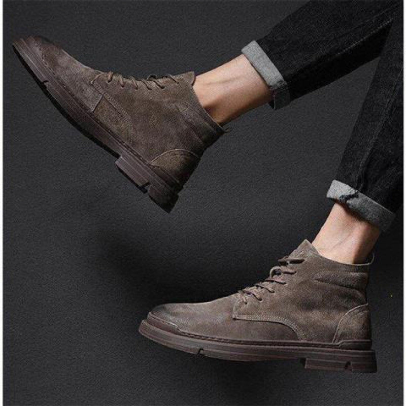 Men's British Style Spring Middle Top Working Wear Boots