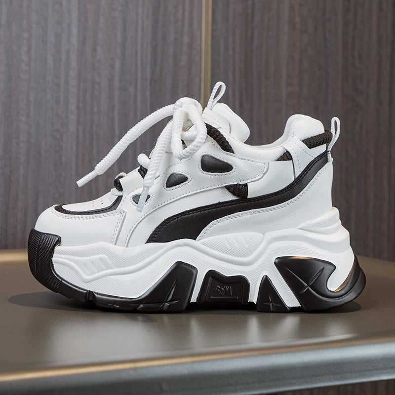 Women's Heightened Daddy Autumn Platform Lightweight Height Increasing Women's Casual Shoes
