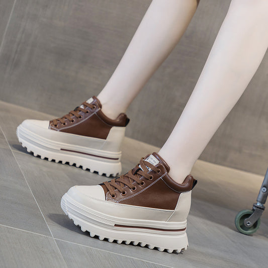 Women's Autumn Invisible Elevated Thick-soled Genuine Fashion Casual Shoes