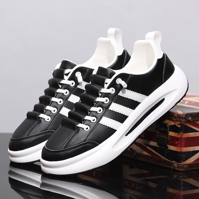 Men's Breathable White Board Couple Heightened Green Casual Shoes