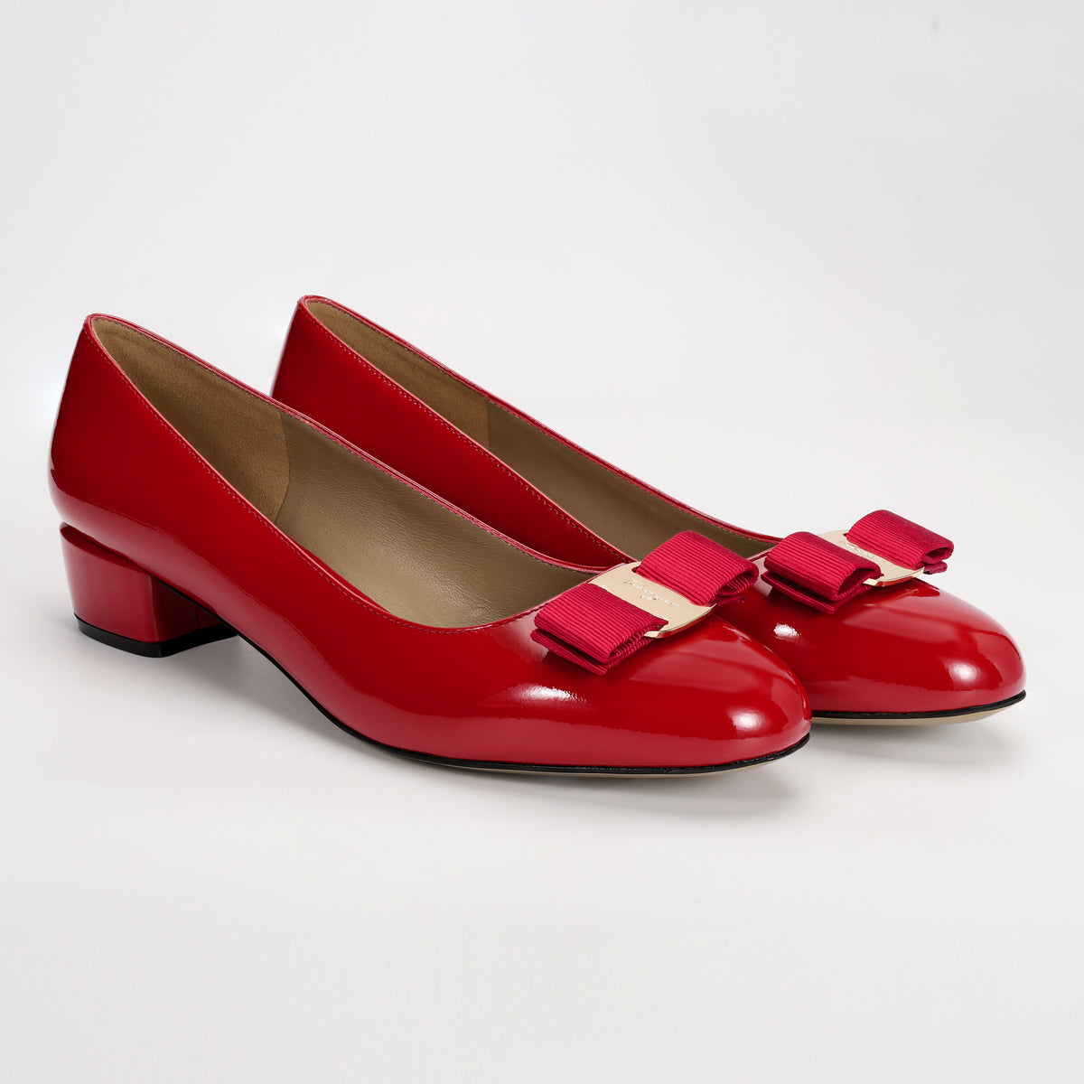 Women's French Entry Lux Patent Pumps Sheepskin Lining Thick Women's Fashion Shoes