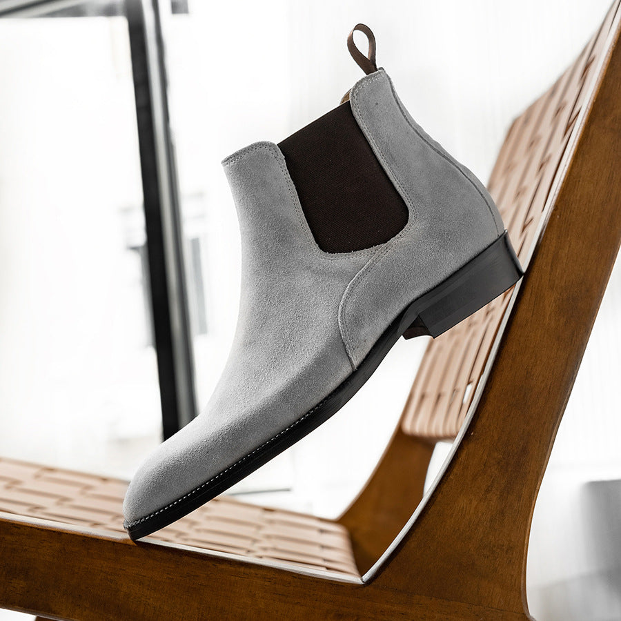 Men's Business Formal Wear British Square Toe Boots