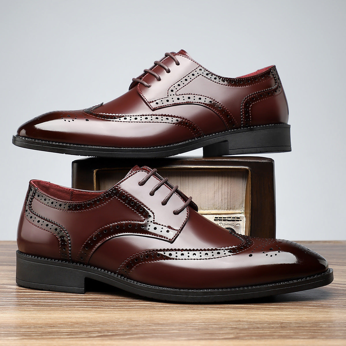 Men's Formal Trendy Fashion Retro British Style Men's Business Leather Shoes