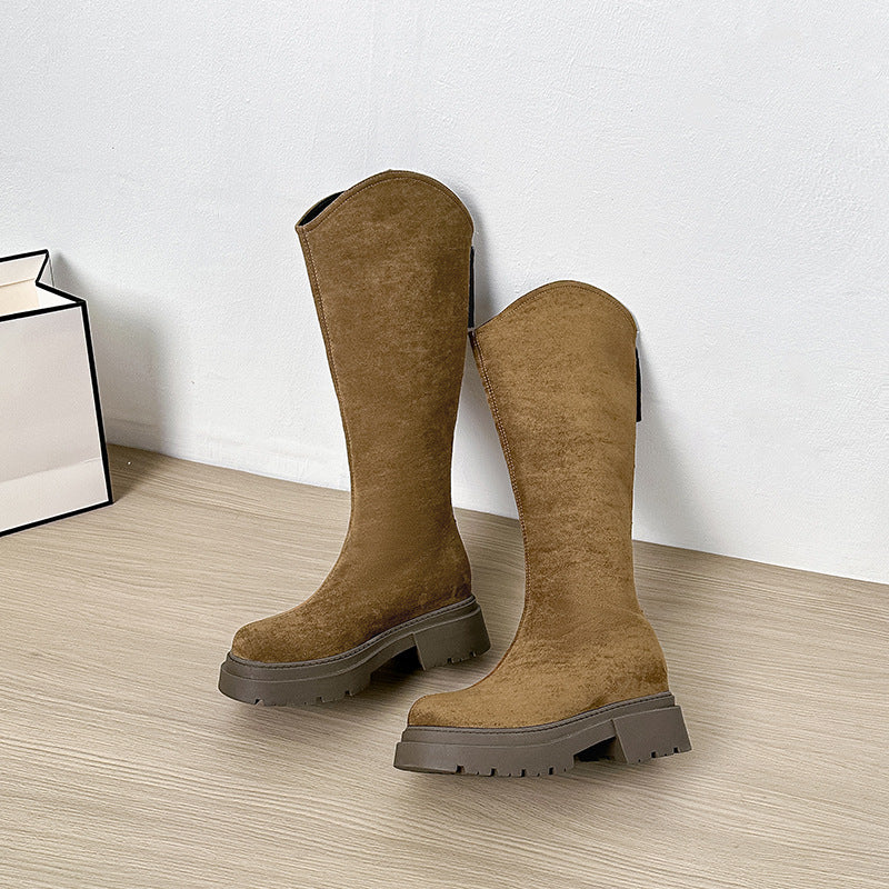 Women's Plus Size Fat Thick Legs Height Increasing Boots