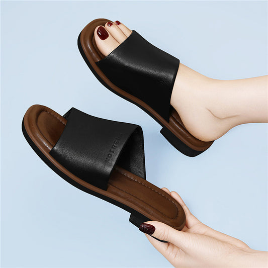 Women's Roman Style Super Soft Cowhide Summer Wear Sandals