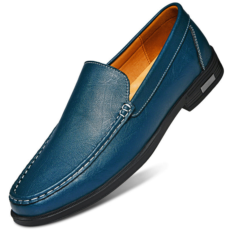 Men's Plus Size Cowhide British White Business Men's Casual Leather Shoes