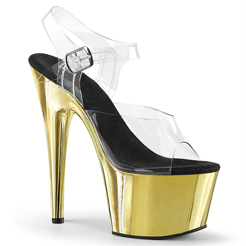 Women's Korean Style Summer High Simple Fashion Stiletto Buckle Heels