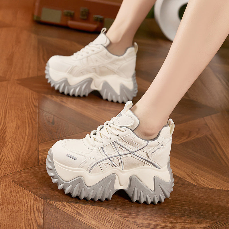 Women's Dad Spring Fashionable Small Height Increasing Women's Sports Shoes