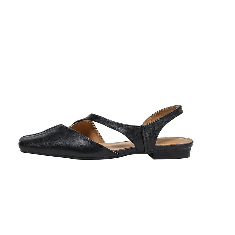 Women's Sheepskin Design Sense Niche French Style Retro Flat Women's Shoes