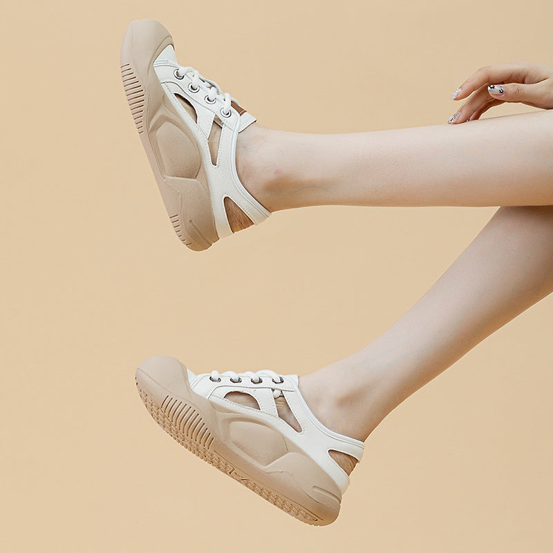 Women's Summer Closed Toe Breathable Hollowed Leisure Women's Shoes
