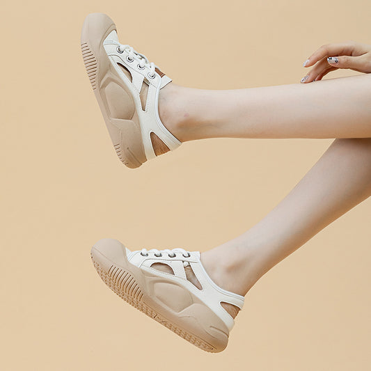 Women's Summer Closed Toe Breathable Hollowed Leisure Women's Shoes