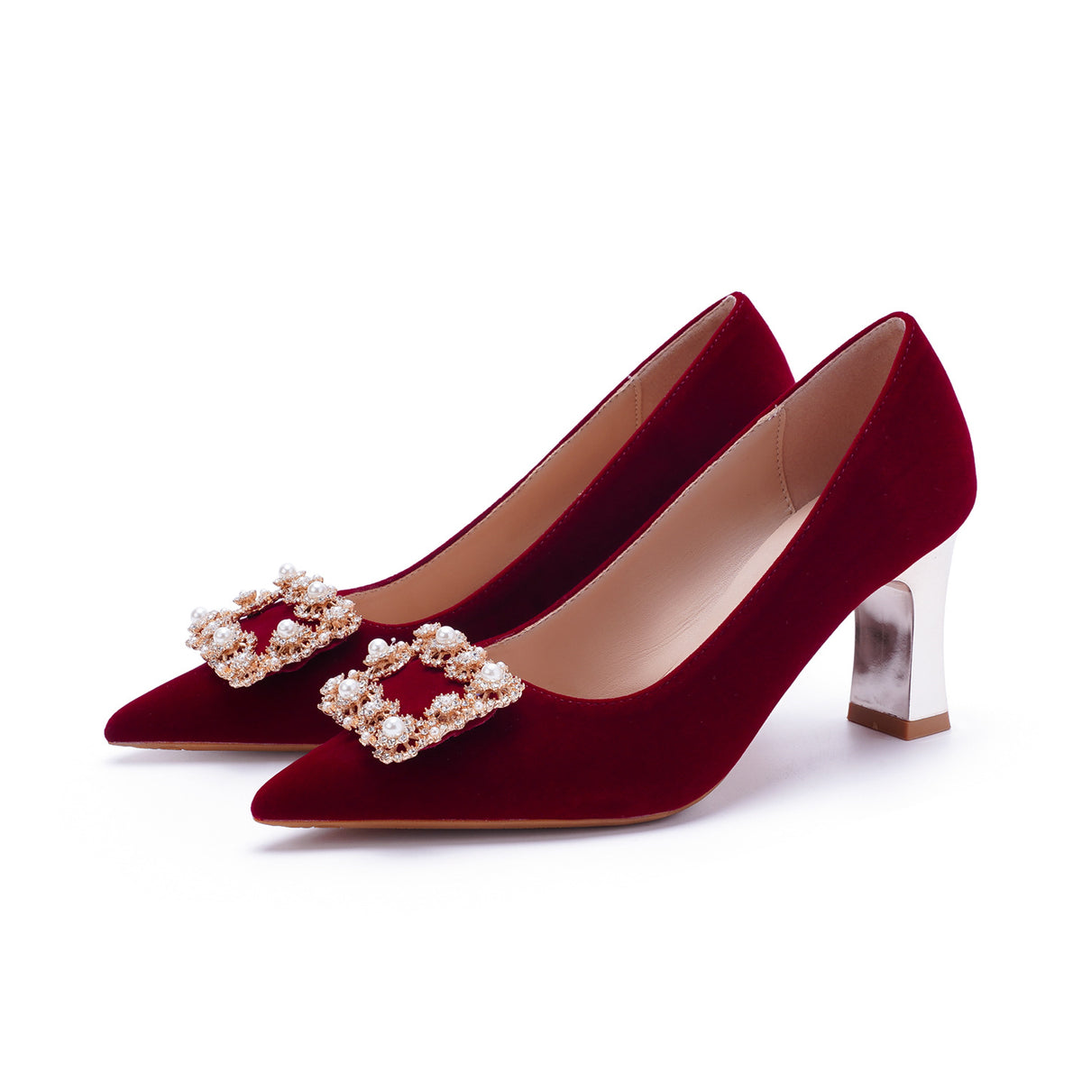 Wedding Plus Size Fattened Bridal Pointed Toe Heels