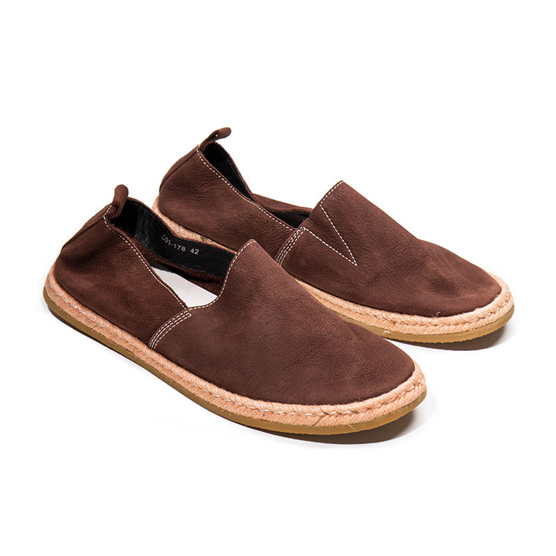 Men's Retail British Top Layer Cowhide Slip-on Loafers