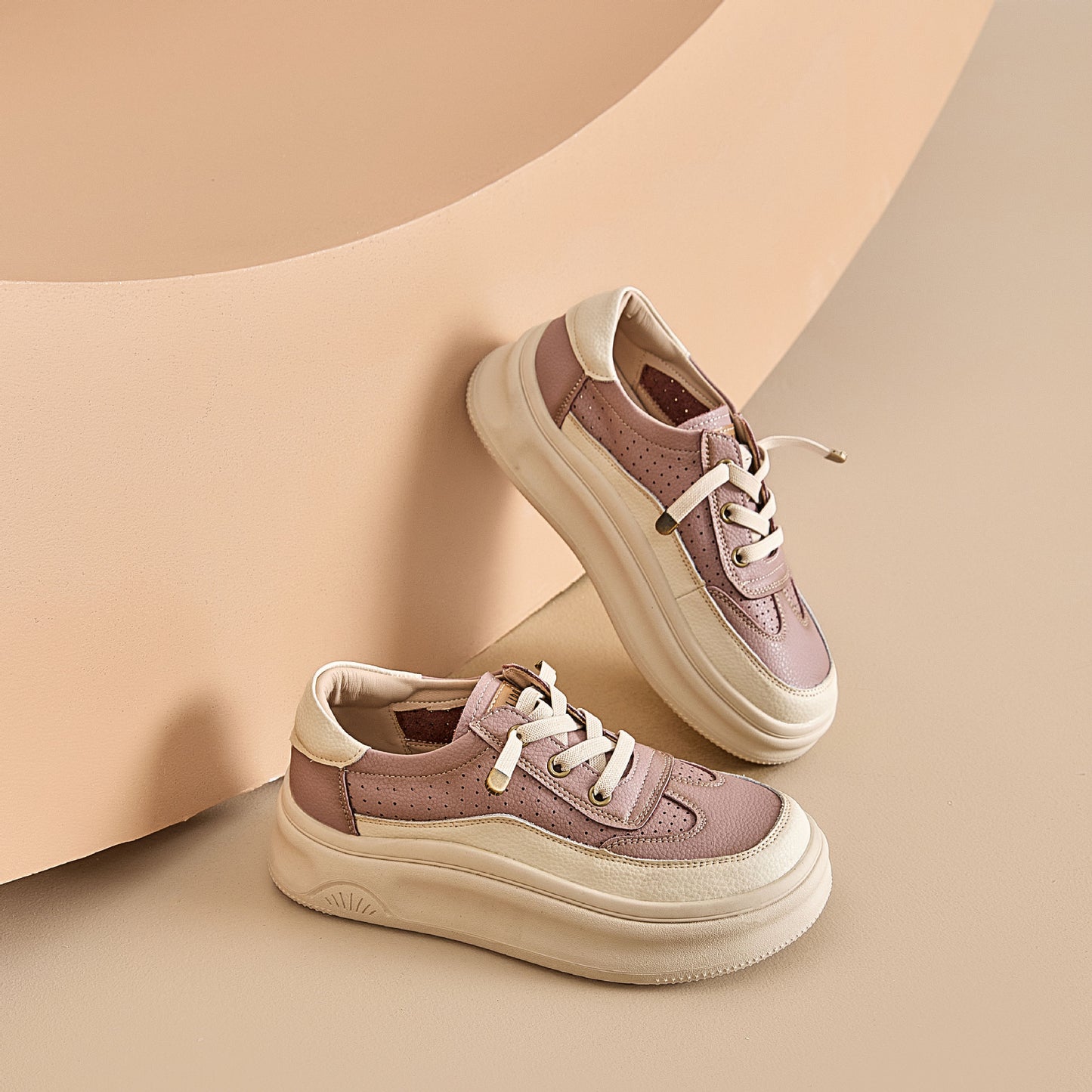 Women's Platform White Early Autumn Korean Fashion Casual Shoes