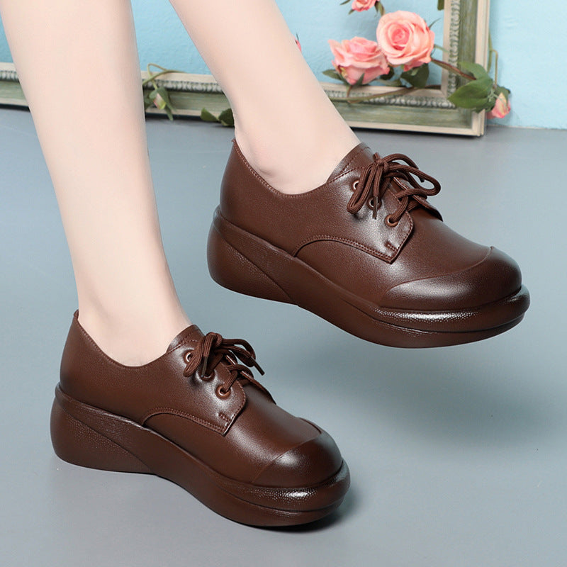 Comfortable Soft Bottom Retro Mom Round Casual Shoes